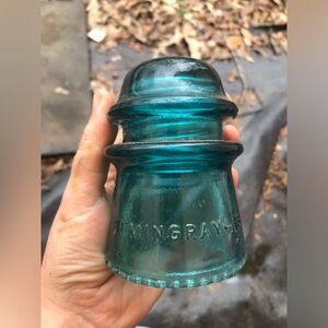 Vintage Hemingray - 16, Deep Aqua Blue Insulator Made In Usa